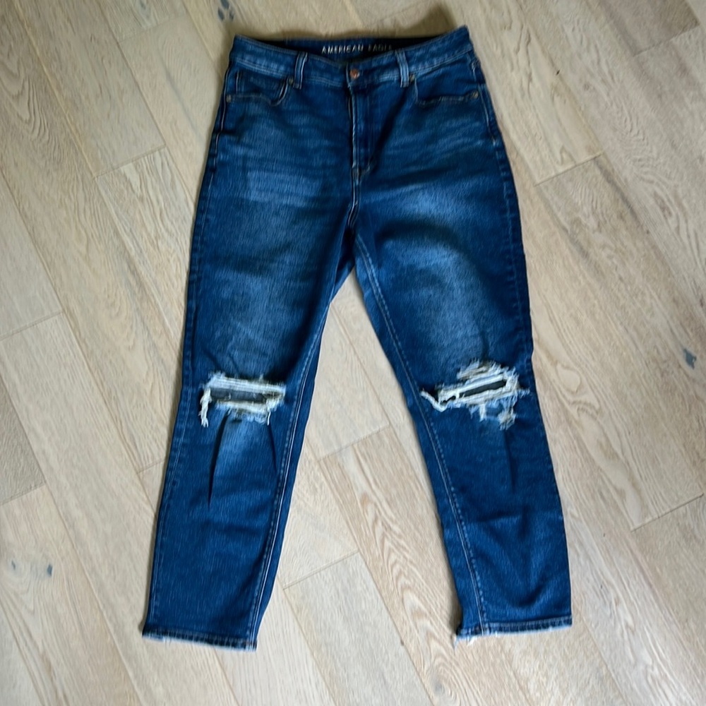AE Stretch Mom Jeans, size 10